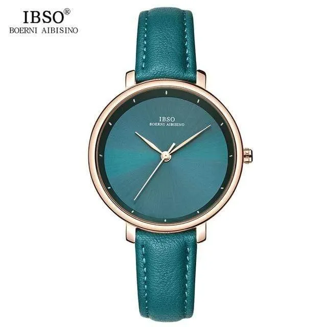 Damenuhren Rot Echtlederband Damen Quarzuhr Damen Wasserdicht Montre Femme