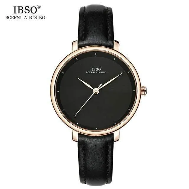 Damenuhren Rot Echtlederband Damen Quarzuhr Damen Wasserdicht Montre Femme