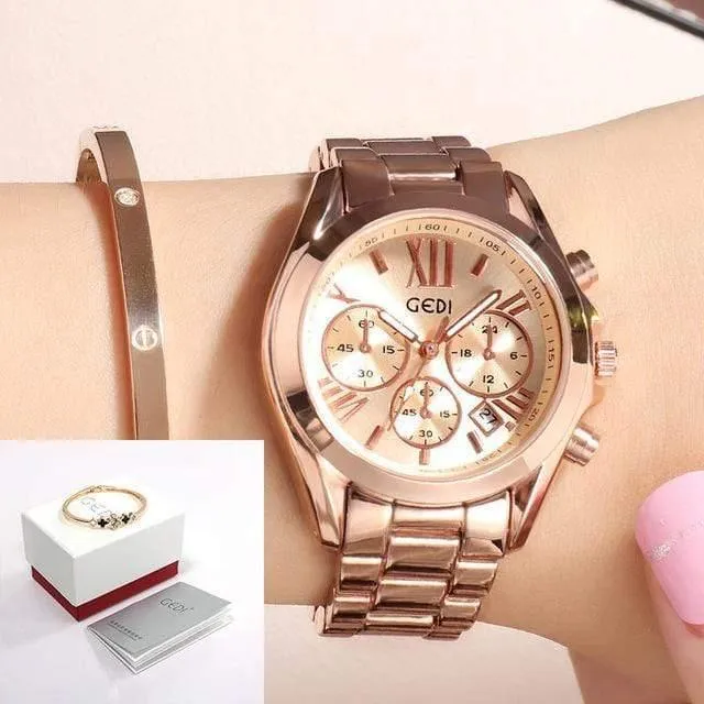 Frauen Uhren Mode Quarz Weiblichen Uhr frauen Uhr Edelstahl Armband Damen Armbanduhr Luxus Stunde reloj