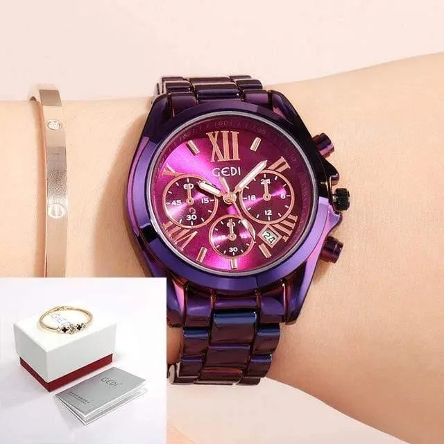 Frauen Uhren Mode Quarz Weiblichen Uhr frauen Uhr Edelstahl Armband Damen Armbanduhr Luxus Stunde reloj