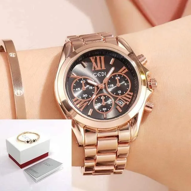 Frauen Uhren Mode Quarz Weiblichen Uhr frauen Uhr Edelstahl Armband Damen Armbanduhr Luxus Stunde reloj