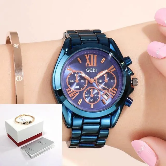 Frauen Uhren Mode Quarz Weiblichen Uhr frauen Uhr Edelstahl Armband Damen Armbanduhr Luxus Stunde reloj