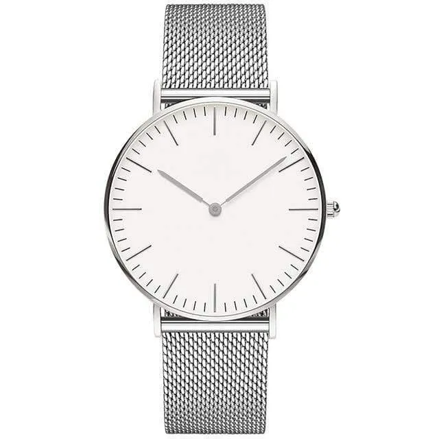 Frauen Uhren Damen Uhr 36mm Edelstahl Weibliche Quarz Armbanduhren Relogio Feminino Zegarek Damski
