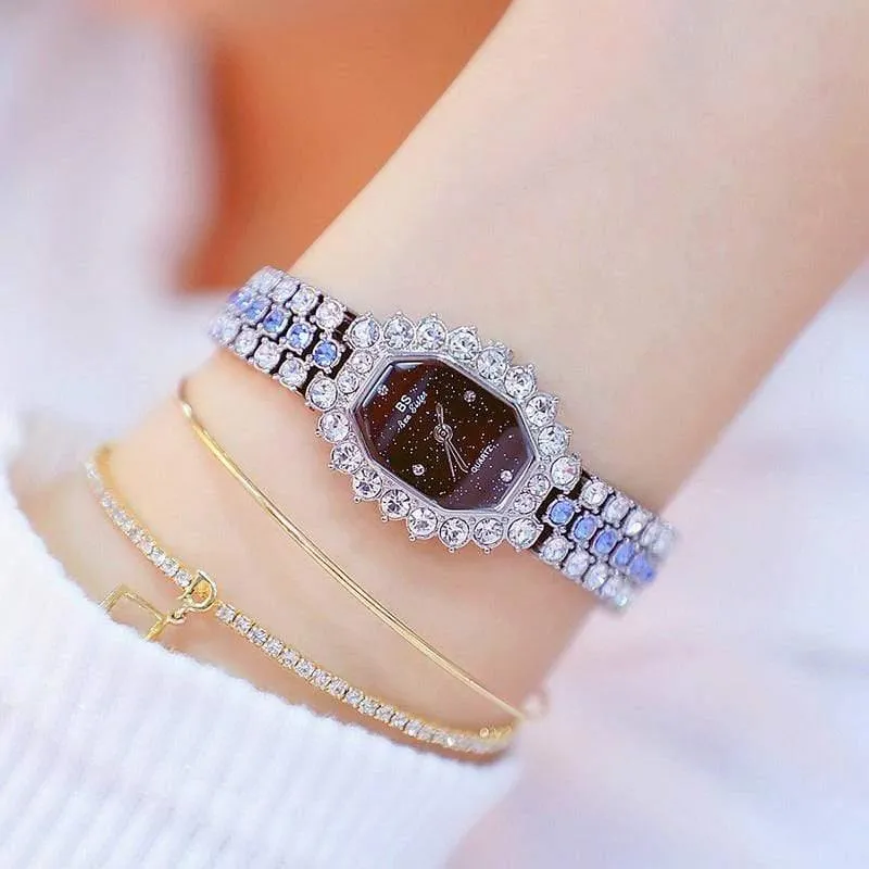 Frauen Uhren Diamant Berühmte Marke Elegante Kleid Quarz Uhren Damen Strass Armbanduhr Relogios femininos