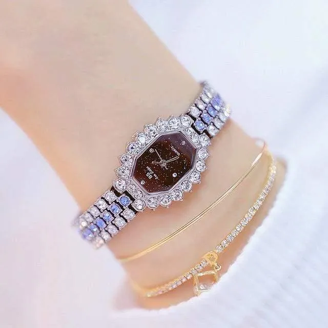 Frauen Uhren Diamant Berühmte Marke Elegante Kleid Quarz Uhren Damen Strass Armbanduhr Relogios femininos