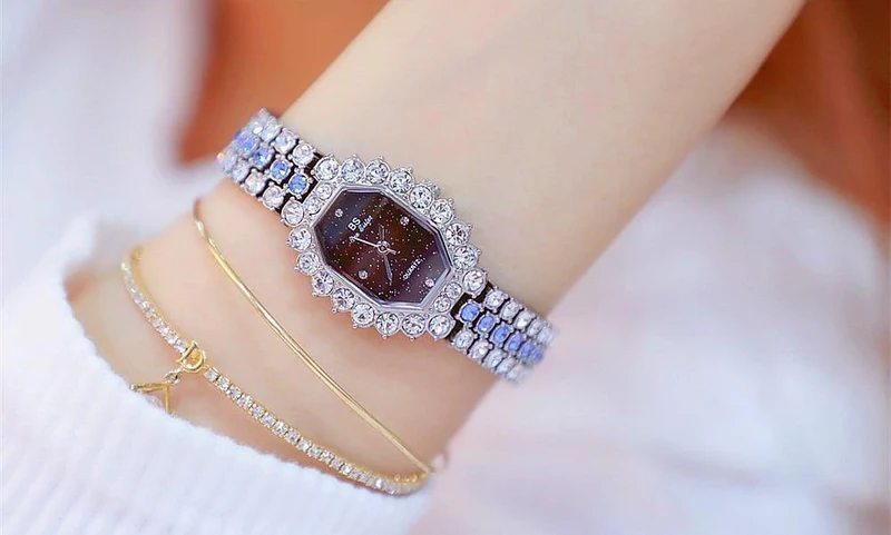 Frauen Uhren Diamant Berühmte Marke Elegante Kleid Quarz Uhren Damen Strass Armbanduhr Relogios femininos
