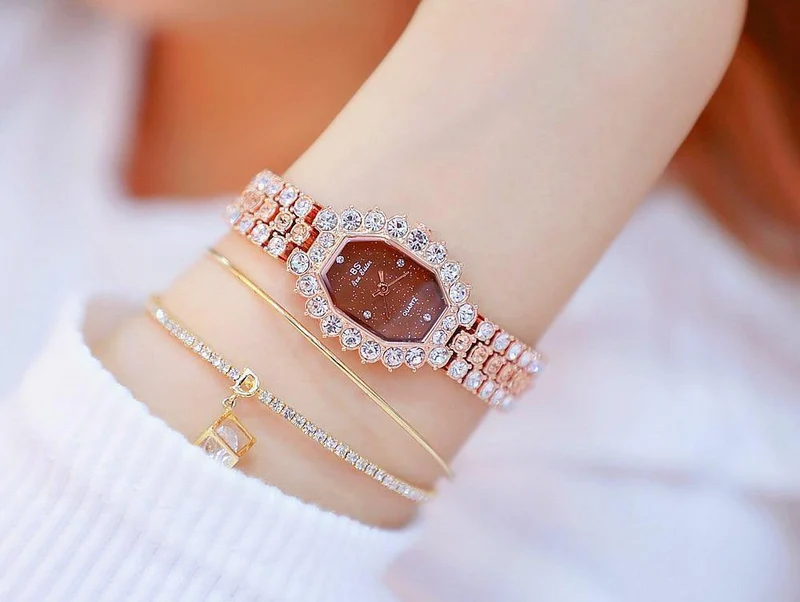Frauen Uhren Diamant Berühmte Marke Elegante Kleid Quarz Uhren Damen Strass Armbanduhr Relogios femininos