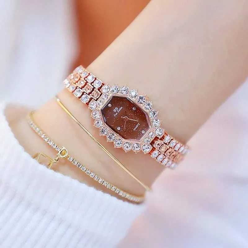 Frauen Uhren Diamant Berühmte Marke Elegante Kleid Quarz Uhren Damen Strass Armbanduhr Relogios femininos