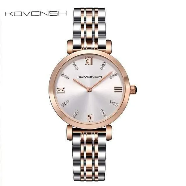Frauen-Uhr-Dame Watch Stainless Steel Dress Frauen-Uhr-Quarz-Armbanduhr-Geschenk-Geschenk Dropshipping