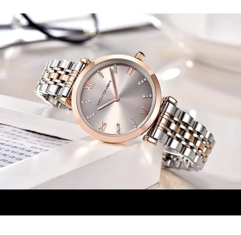 Frauen-Uhr-Dame Watch Stainless Steel Dress Frauen-Uhr-Quarz-Armbanduhr-Geschenk-Geschenk Dropshipping
