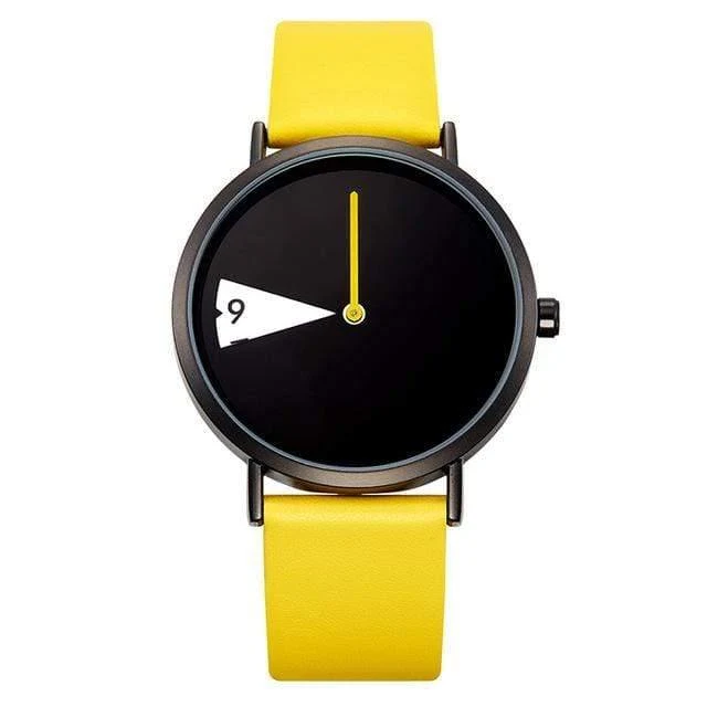 Frauen Uhr Kreative Armbanduhr Dame Uhr Drehen Gelb Leder Band Armbanduhren Uhr Montres Femme Reloj Mujer