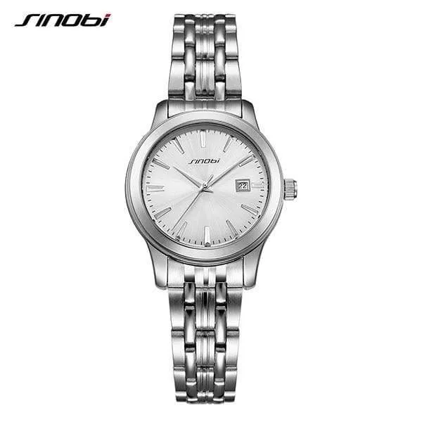 Uhren wasserdichte Sport-Datum-Business-Armbanduhr Gold Edelstahl Band Uhr für Männer Frauen Liebhaber Uhr