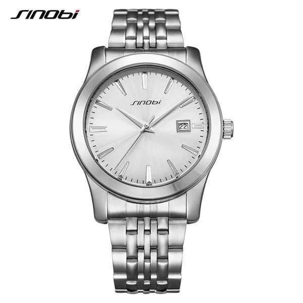 Uhren wasserdichte Sport-Datum-Business-Armbanduhr Gold Edelstahl Band Uhr für Männer Frauen Liebhaber Uhr