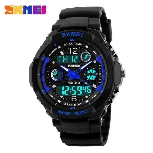 Kinderuhren Anti-Schock 5Bar wasserdicht Outdoor Sport Kinderuhren Mode Digitaluhr Relogio Masculino 0931
