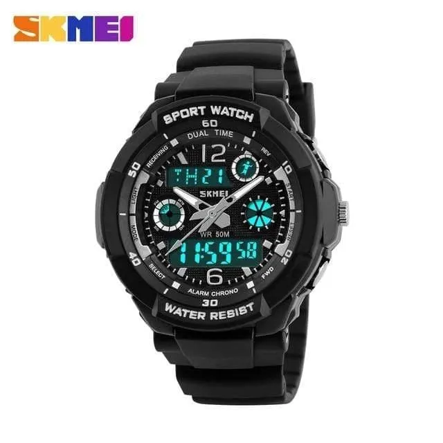 Kinderuhren Anti-Schock 5Bar wasserdicht Outdoor Sport Kinderuhren Mode Digitaluhr Relogio Masculino 0931