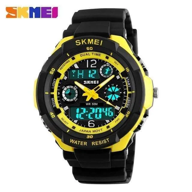 Kinderuhren Anti-Schock 5Bar wasserdicht Outdoor Sport Kinderuhren Mode Digitaluhr Relogio Masculino 0931