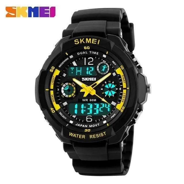 Kinderuhren Anti-Schock 5Bar wasserdicht Outdoor Sport Kinderuhren Mode Digitaluhr Relogio Masculino 0931