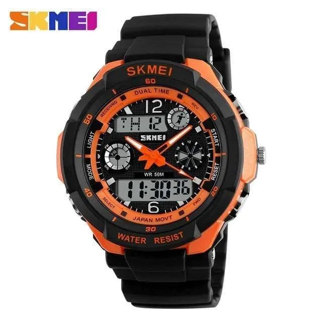Kinderuhren Anti-Schock 5Bar wasserdicht Outdoor Sport Kinderuhren Mode Digitaluhr Relogio Masculino 0931