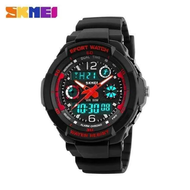 Kinderuhren Anti-Schock 5Bar wasserdicht Outdoor Sport Kinderuhren Mode Digitaluhr Relogio Masculino 0931