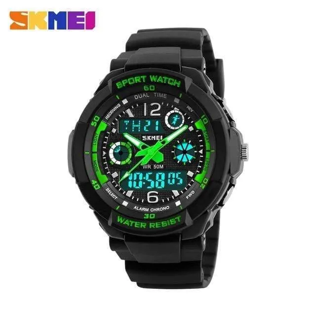 Kinderuhren Anti-Schock 5Bar wasserdicht Outdoor Sport Kinderuhren Mode Digitaluhr Relogio Masculino 0931