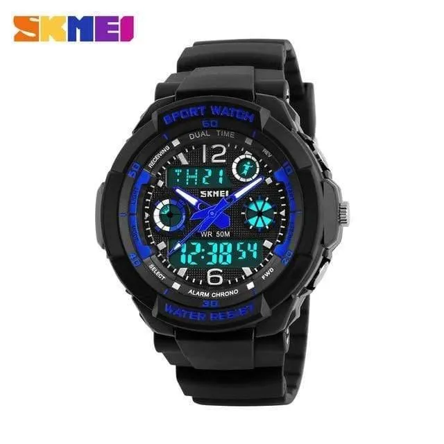 Kinderuhren Anti-Schock 5Bar wasserdicht Outdoor Sport Kinderuhren Mode Digitaluhr Relogio Masculino 0931