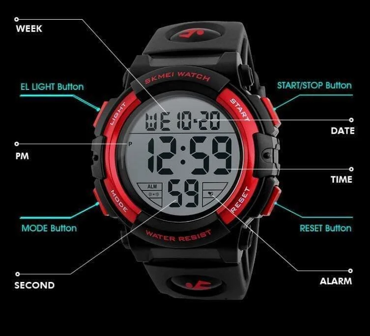Kinderuhr Wasserdicht Schwimmen Mädchen Jungen Uhr Sportuhren Mode Student Armbanduhren NEU