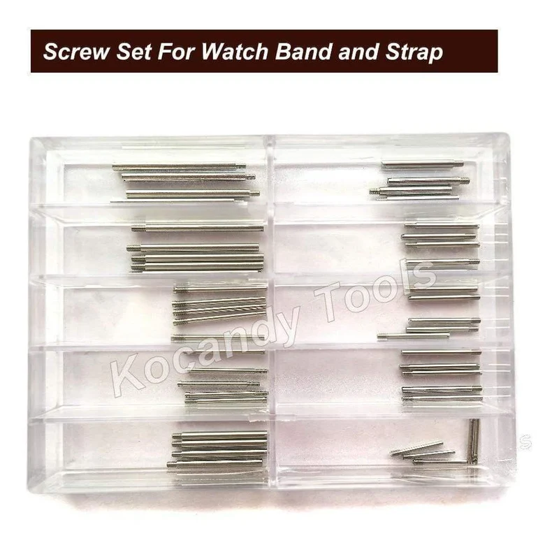 Schraubenrohrstange für Metall-Uhrenarmband, 50 Stück, 10 Größen, Edelstahl-Reparaturwerkzeuge, Uhrenteile, 8.5 mm – 26 mm, kostenloser Versand