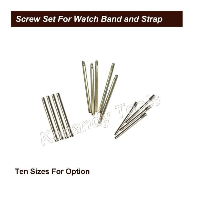 Schraubenrohrstange für Metall-Uhrenarmband, 50 Stück, 10 Größen, Edelstahl-Reparaturwerkzeuge, Uhrenteile, 8.5 mm – 26 mm, kostenloser Versand