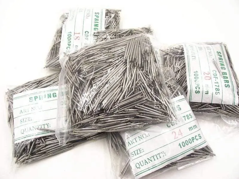 1000PCS / bag Hochwertige Uhrenreparaturwerkzeuge & Kits 20MM Federstab-Uhr-Ersatzteile Durchmesser 1.8MM - BS833
