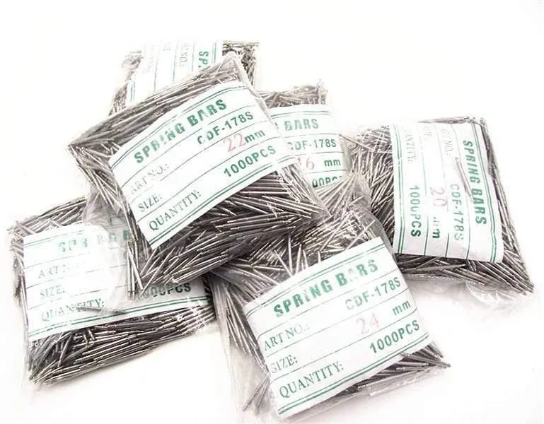1000PCS / bag Hochwertige Uhrenreparaturwerkzeuge & Kits 20MM Federstab-Uhr-Ersatzteile Durchmesser 1.8MM - BS833