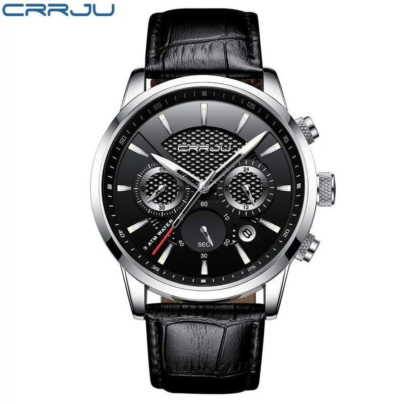 Quarzuhr Männer Outdoor Herren Uhren Sport Uhren Chronograph Armbanduhr Leder Armbanduhr