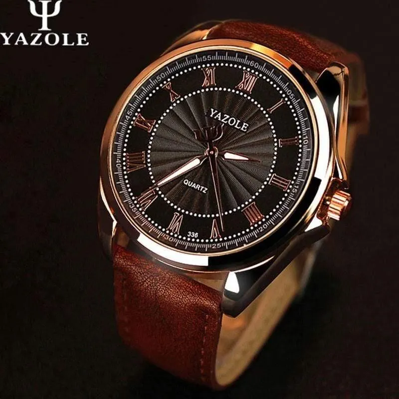 Uhren Herrenuhr, berühmte römische Zahl, männlich, leuchtend, preiswert, PU-Leder, Sport-Armbanduhr, Quarzuhr