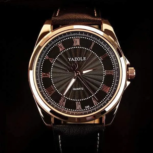 Uhren Herrenuhr, berühmte römische Zahl, männlich, leuchtend, preiswert, PU-Leder, Sport-Armbanduhr, Quarzuhr