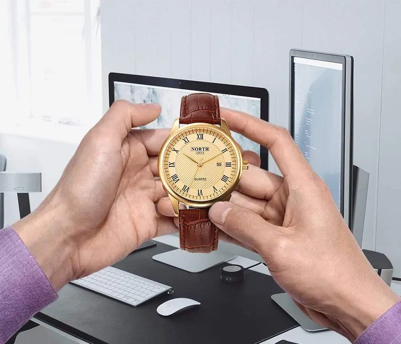 Männer Uhr Mode Männlichen Armbanduhr Luxus Marke 30M Wasserdicht Echtes Leder Casual Uhr Militär Quarz Business Uhr