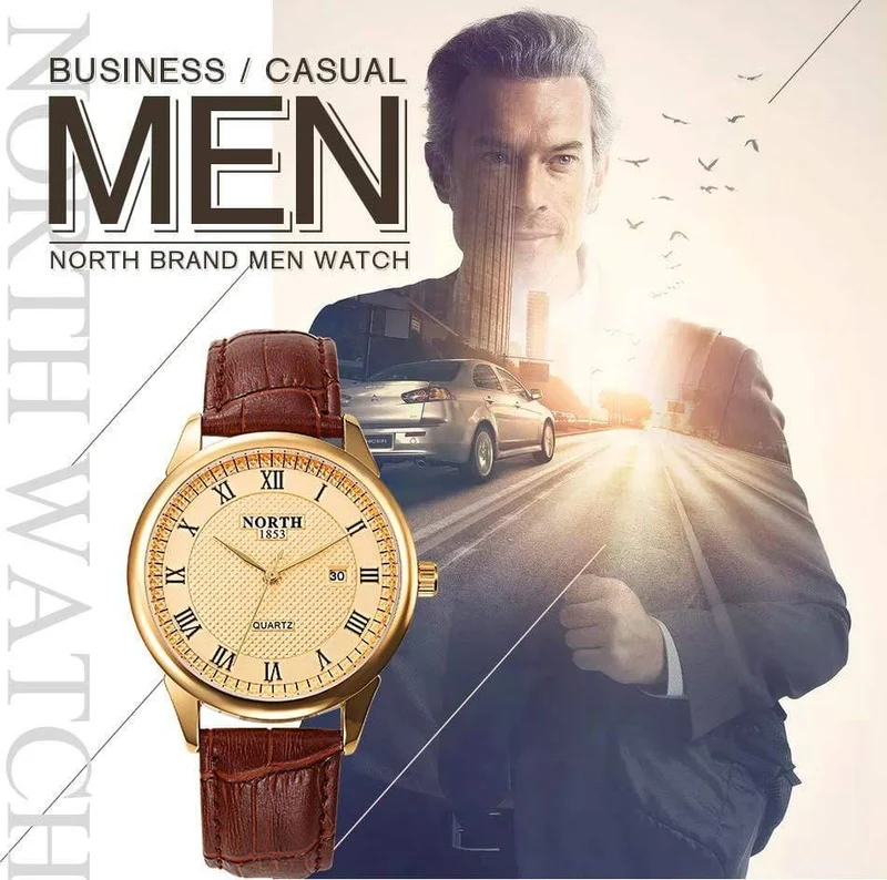 Männer Uhr Mode Männlichen Armbanduhr Luxus Marke 30M Wasserdicht Echtes Leder Casual Uhr Militär Quarz Business Uhr