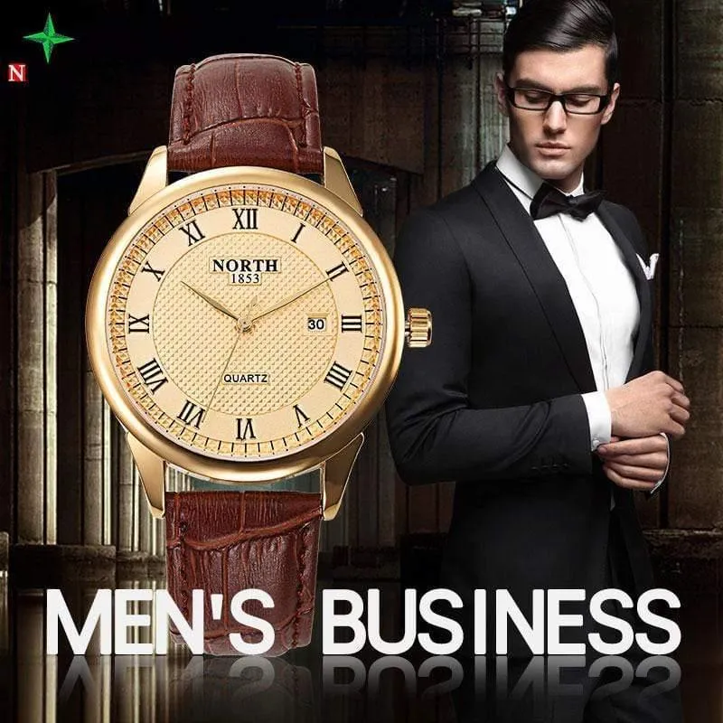 Männer Uhr Mode Männlichen Armbanduhr Luxus Marke 30M Wasserdicht Echtes Leder Casual Uhr Militär Quarz Business Uhr