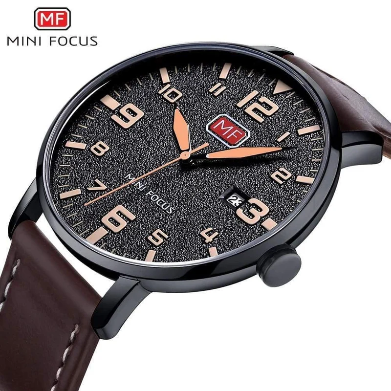 Herren Armbanduhr Quarz Armbanduhr Männer Wasserdicht Braun Lederband Mode Uhren Relogio Masculino