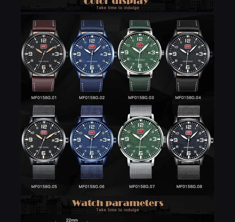 Herren Armbanduhr Quarz Armbanduhr Männer Wasserdicht Braun Lederband Mode Uhren Relogio Masculino