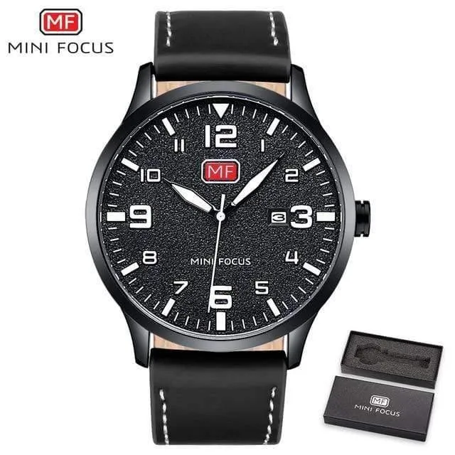 Herren Armbanduhr Quarz Armbanduhr Männer Wasserdicht Braun Lederband Mode Uhren Relogio Masculino