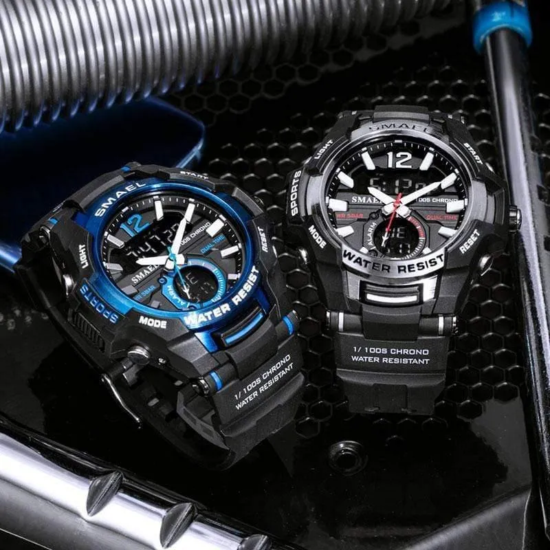 Herrenuhren Mode Sport Super Cool Quarz LED Digital Uhr 50M Wasserdicht Armbanduhr Herrenuhr Relogio Masculino