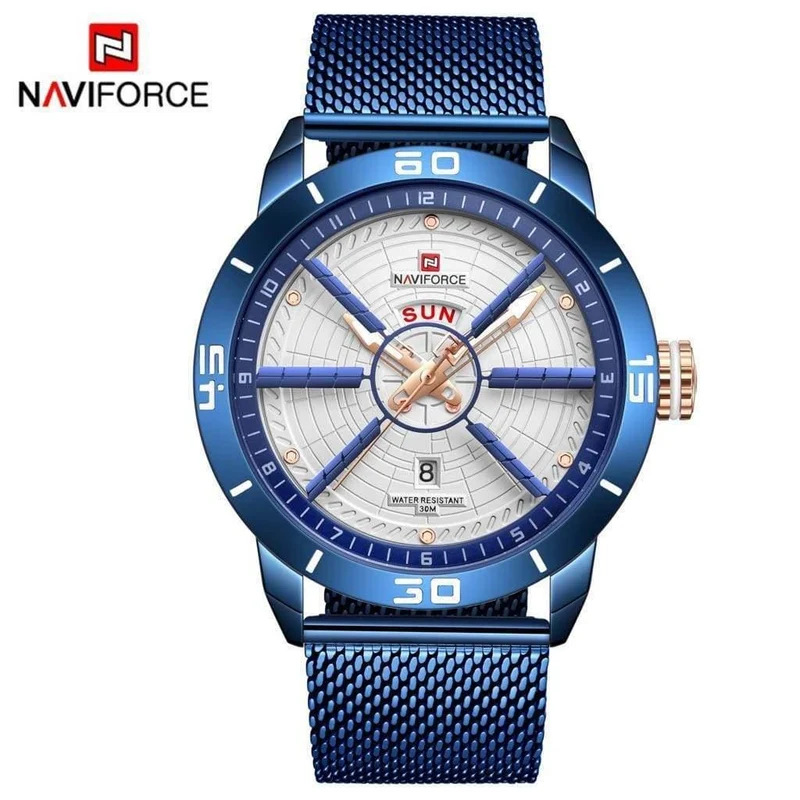 Herrenuhren Top-Marke Luxus Sportuhr Mesh Stahl Datum Woche Wasserdicht Quarzuhr für Männer Uhr Relogio Masculino