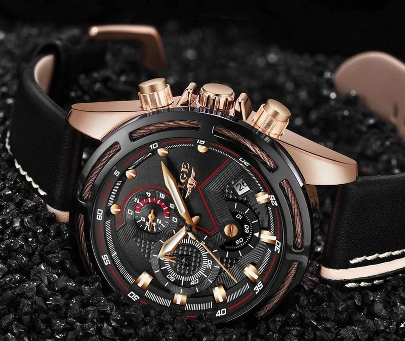 Uhr Männer Mode Sport Quarzuhr Leder Herren Uhren Top Brand Luxus Gold Wasserdicht Business Watch Relogio Masculino
