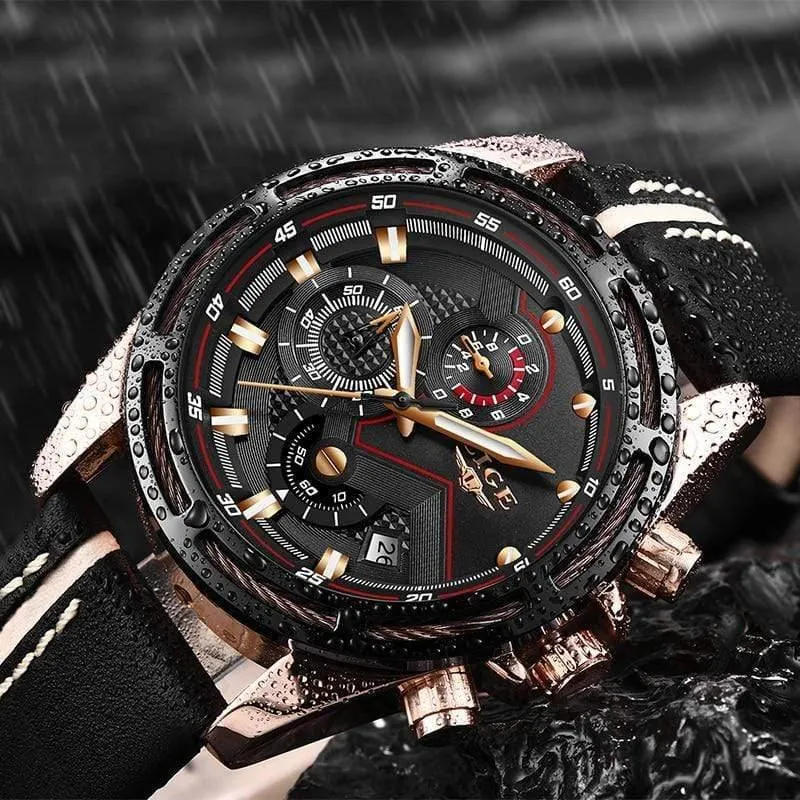 Uhr Männer Mode Sport Quarzuhr Leder Herren Uhren Top Brand Luxus Gold Wasserdicht Business Watch Relogio Masculino