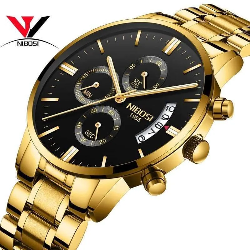 Sportuhren Für Männer Military Army Analog / Chronograph Herrenuhr Edelstahl Kleid Männliche Uhr Saat