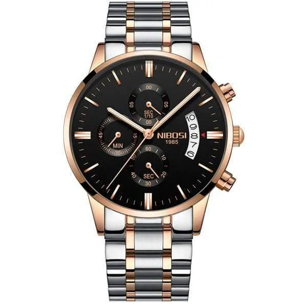 Sportuhren Für Männer Military Army Analog / Chronograph Herrenuhr Edelstahl Kleid Männliche Uhr Saat