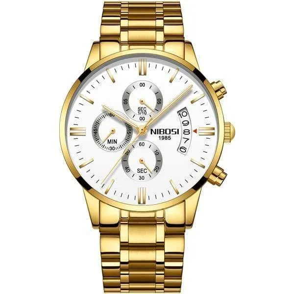 Sportuhren Für Männer Military Army Analog / Chronograph Herrenuhr Edelstahl Kleid Männliche Uhr Saat
