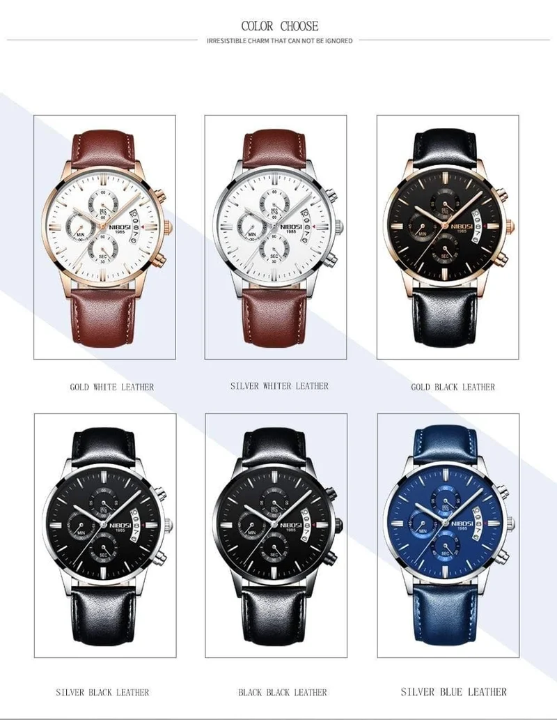 Sportuhren Für Männer Military Army Analog / Chronograph Herrenuhr Edelstahl Kleid Männliche Uhr Saat