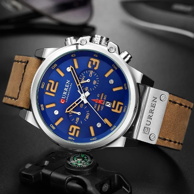 Sport Herrenuhr Top-Marke Luxus Army Military Datum Quarz Männer Armbanduhr Reloj Hombre
