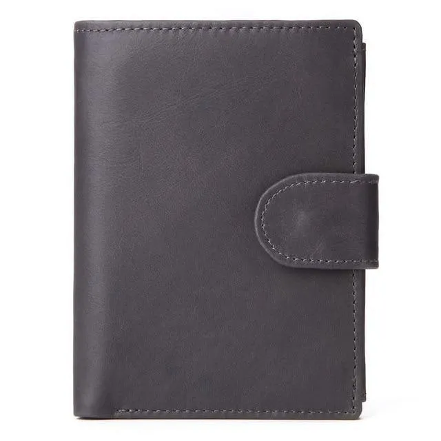 Vintage Männer Brieftasche Aus Echtem Leder Kurze Brieftaschen Männlichen Multifunktionale Rindsleder Geldbörse Münzfach Führerschein Halter