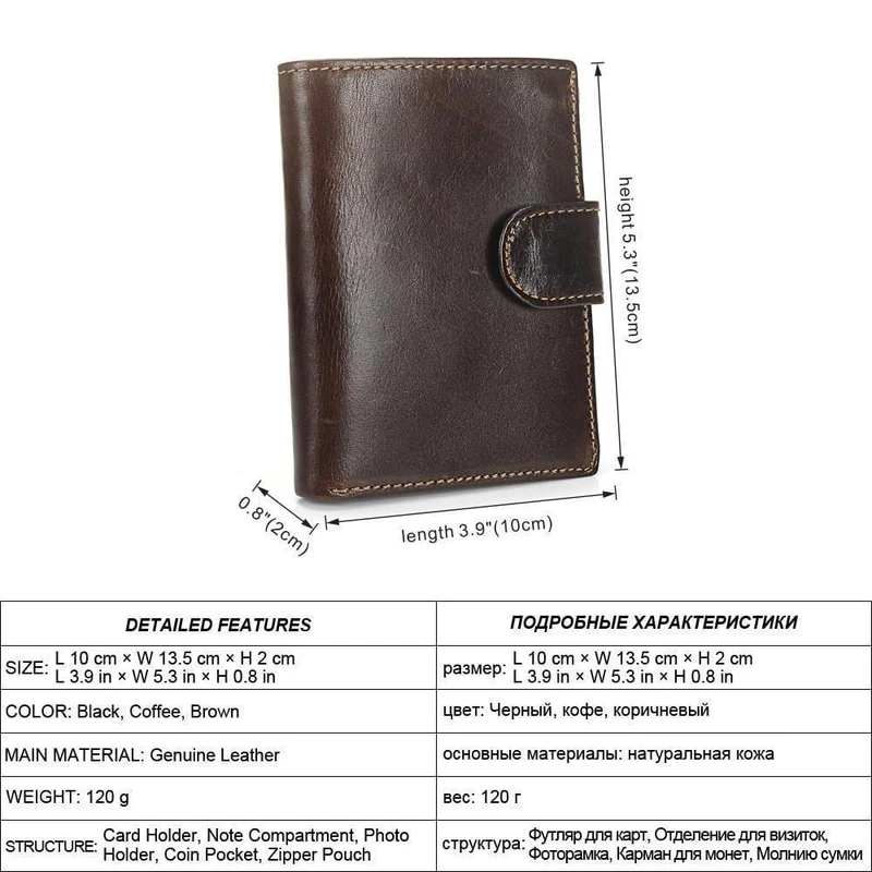 Vintage Männer Brieftasche Aus Echtem Leder Kurze Brieftaschen Männlichen Multifunktionale Rindsleder Geldbörse Münzfach Führerschein Halter